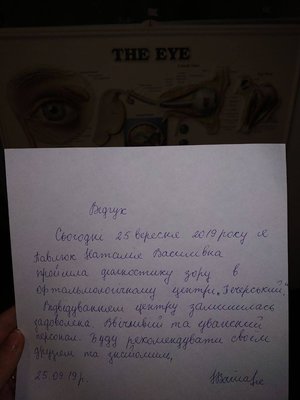 Диагностика зрения